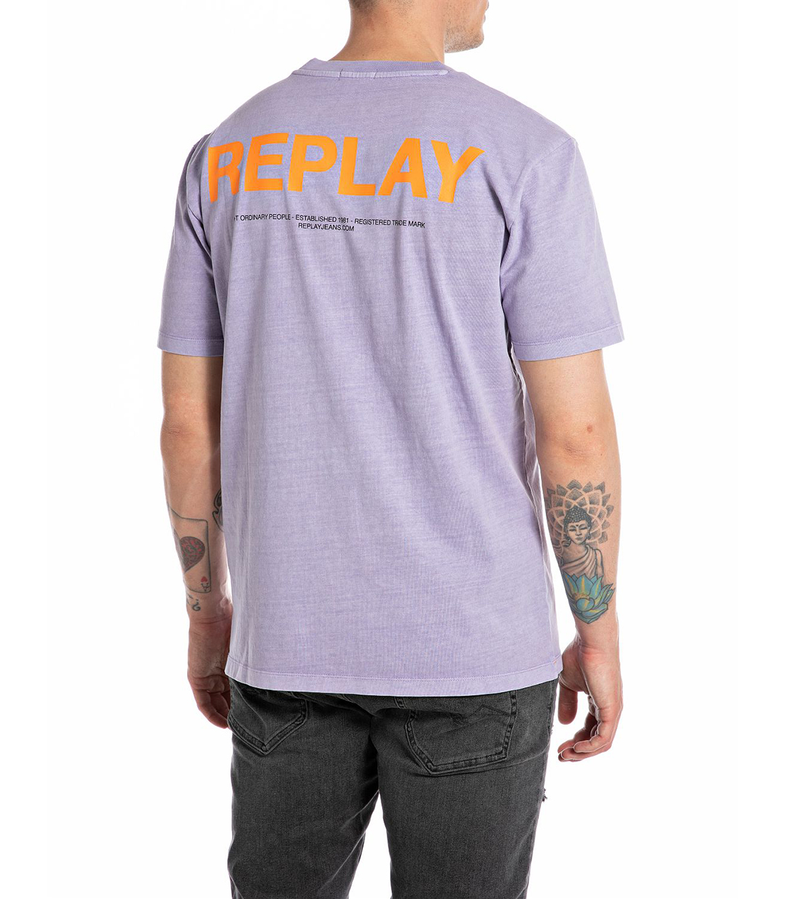 ヘビーコットンジャージープリント Tシャツ 詳細画像 ラベンダー 2